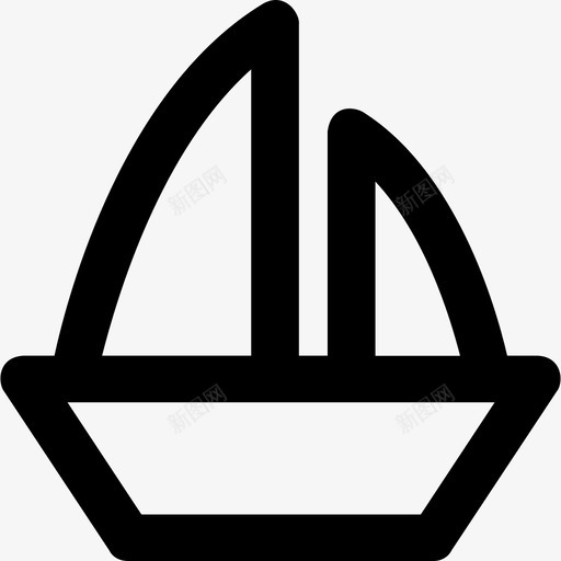 帆船运输元素粗体圆形图标svg_新图网 https://ixintu.com 帆船 粗体圆形 运输元素