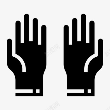 手套清洁手图标图标
