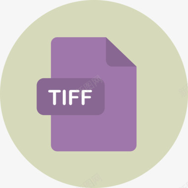 Tiff文件类型2圆形平面图标图标