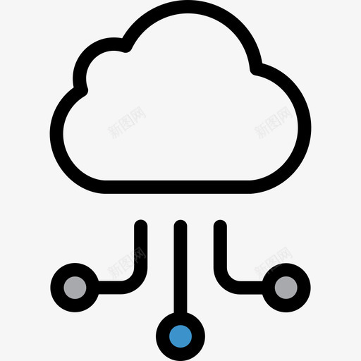 云计算业务集2蓝色图标svg_新图网 https://ixintu.com 业务集2 云计算 蓝色