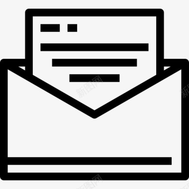 电子邮件office图标集线性图标