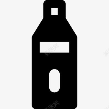 水瓶固体食物装满图标图标
