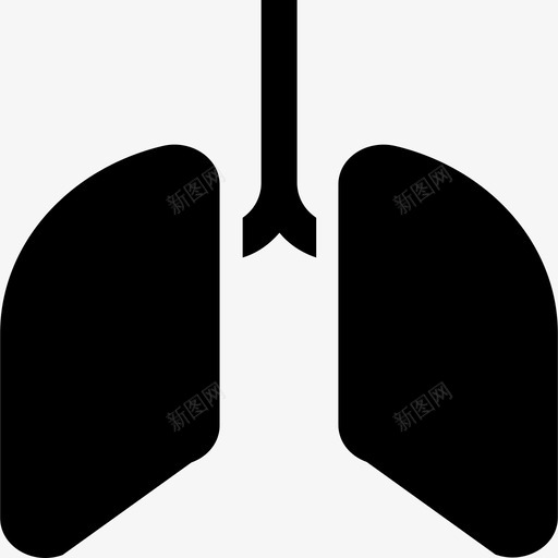肺部健康护理图标集合填充svg_新图网 https://ixintu.com 健康 健康护理图标集合 填充 肺部