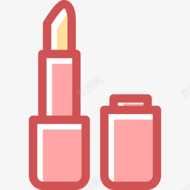 口红时尚女人和美容套装图标图标