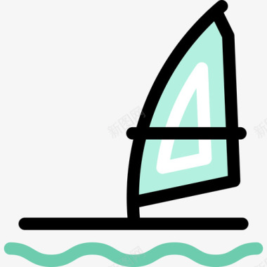 风帆运动运动元素图标图标