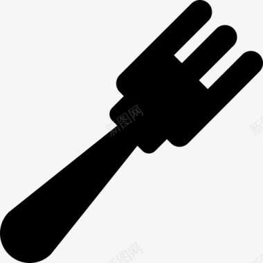 叉子工具和用具填充园艺图标图标