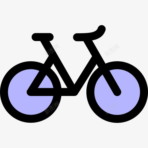 自行车交通工具线性彩色健身元素图标svg_新图网 https://ixintu.com 交通工具 线性彩色健身元素 自行车