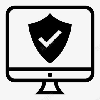 计算机安全黑客攻击防护图标图标