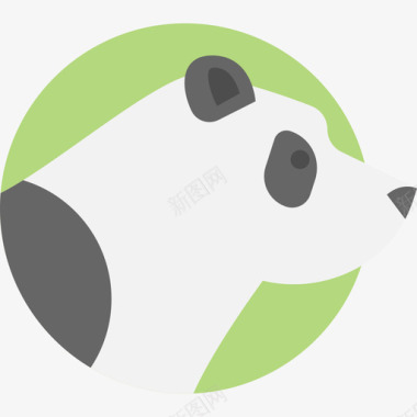 熊猫动物动物收藏图标图标