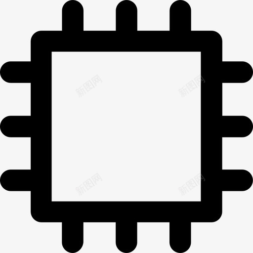 微芯片工业图标系列粗体圆形svg_新图网 https://ixintu.com 工业图标系列 微芯片 粗体圆形