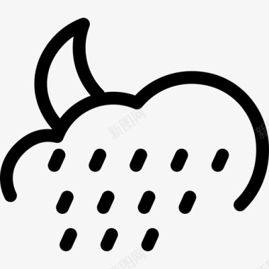 雨天气资源2线性图标图标
