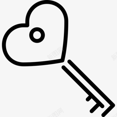 钥匙爱情直系图标图标