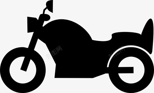 摩托车哈雷戴维森超级自行车图标svg_新图网 https://ixintu.com 交通工具 哈雷戴维森 摩托车 超级自行车