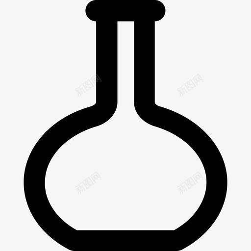 烧瓶科学元素2粗体圆形图标svg_新图网 https://ixintu.com 烧瓶 科学元素2 粗体圆形