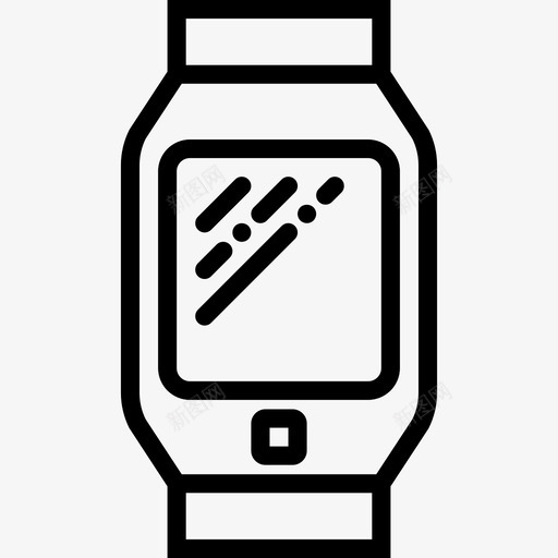 智能手表技术集合线性图标svg_新图网 https://ixintu.com 技术集合 智能手表 线性