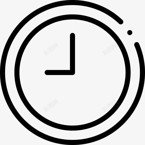 时钟时间和日期元素线性图标svg_新图网 https://ixintu.com 时钟 时间和日期元素 线性