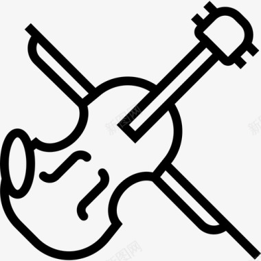 小提琴音乐集2线性图标图标