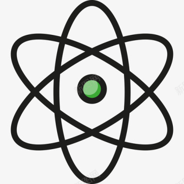 原子科学线性颜色图标图标