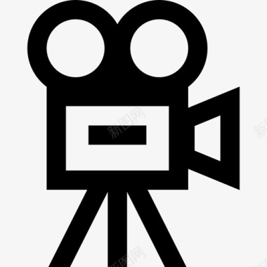 摄像机电影院轮廓直线图标图标