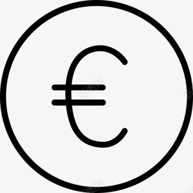 钱币营销和电子商务收藏线性图标图标