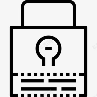密码防病毒和安全设置线性图标图标