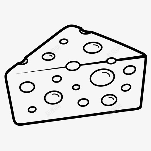 瑞士奶酪奶制品三角形图标svg_新图网 https://ixintu.com 三角形 奶制品 瑞士奶酪