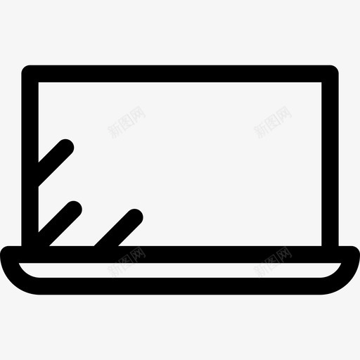 笔记本电脑商务和办公设备线性图标svg_新图网 https://ixintu.com 商务和办公设备 笔记本电脑 线性
