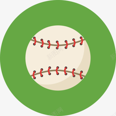 棒球运动5圆圈平图标图标