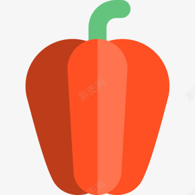甜椒食品套装2扁平图标图标
