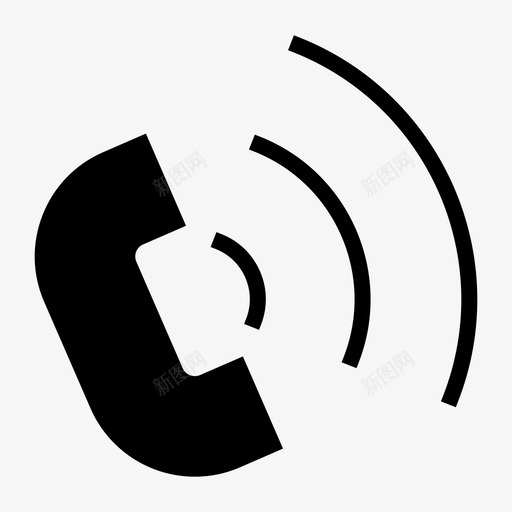 响铃电话呼叫联系人图标svg_新图网 https://ixintu.com ui字形 呼叫 响铃电话 硬件 联系人 设备