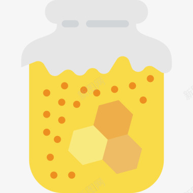 蜂蜜美食套餐平板图标图标