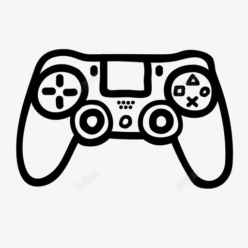 游戏控制器gamepadplaystation图标svg_新图网 https://ixintu.com gamepad playstation ps4 游戏控制器