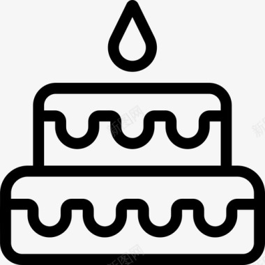 生日蛋糕婴儿偶像系列直系图标图标