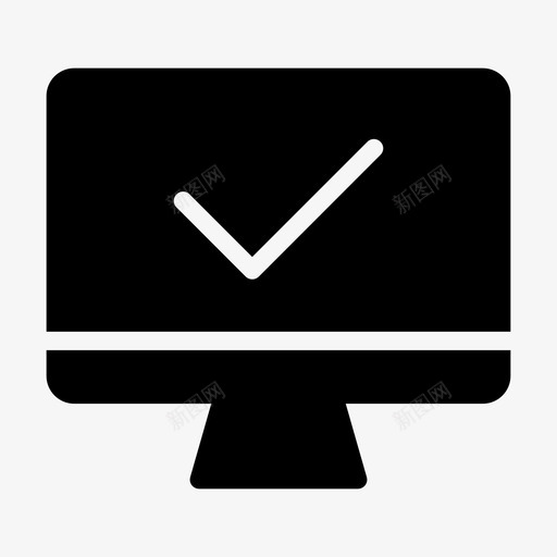 勾选检查完成图标svg_新图网 https://ixintu.com lcd 勾选 完成 检查 监视器