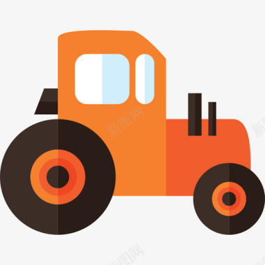 拖拉机运输农场要素图标图标