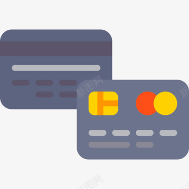 信用卡电子商务汇编扁平图标图标