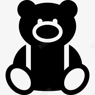 泰迪熊婴儿和玩具3填充图标图标