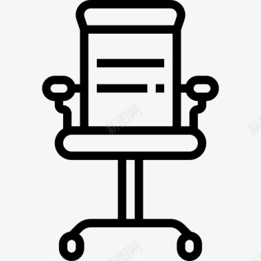 办公椅商务6直线型图标图标