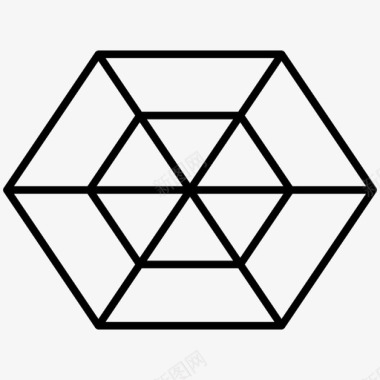 六边形六角形形状图标图标
