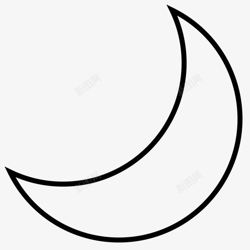 月亮夜晚睡眠图标svg_新图网 https://ixintu.com 夜晚 天气 月亮 睡眠