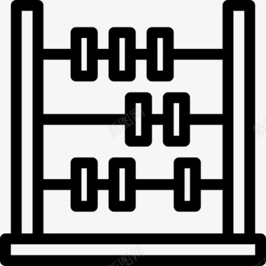 算盘学校图标2直线图标