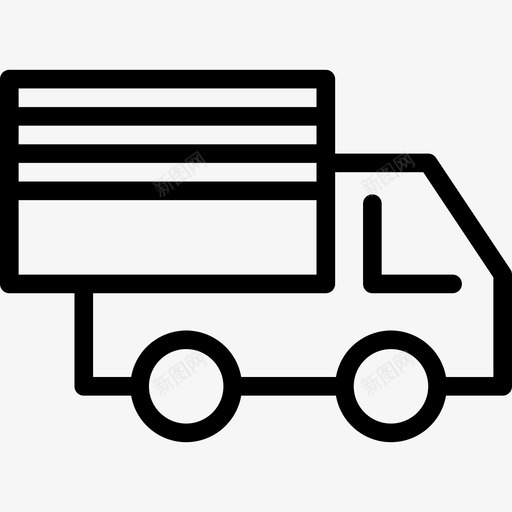货车运输装置2直线图标svg_新图网 https://ixintu.com 直线 货车 运输装置2
