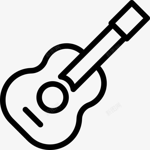 吉他野营系列直线型图标svg_新图网 https://ixintu.com 吉他 直线型 野营系列