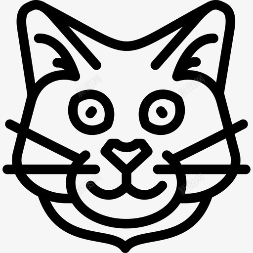 索马里猫猫品种直系图标svg_新图网 https://ixintu.com 猫品种 直系 索马里猫