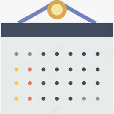 日历基本系列扁平图标图标