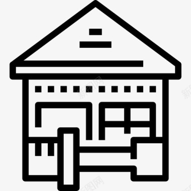房屋维修房地产和建筑直线型图标图标