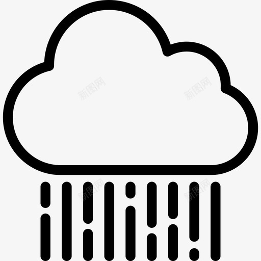 雨天气5线性图标svg_新图网 https://ixintu.com 天气5 线性 雨