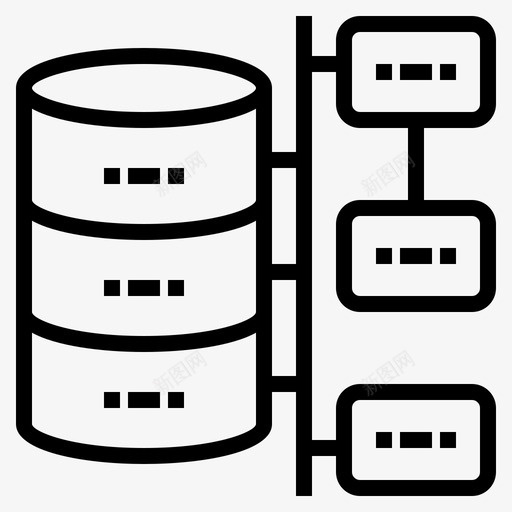数据连接代码数据库图标svg_新图网 https://ixintu.com 代码 数据库 数据管理大纲 数据连接 服务器 管理
