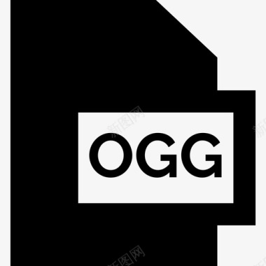 Ogg文件格式集合已填充图标图标