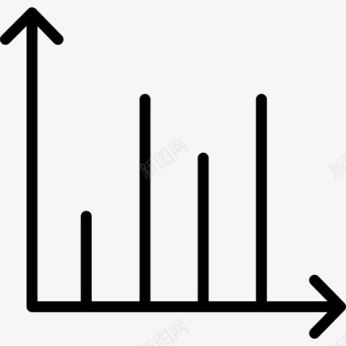 条形图金融和商业线性图标图标